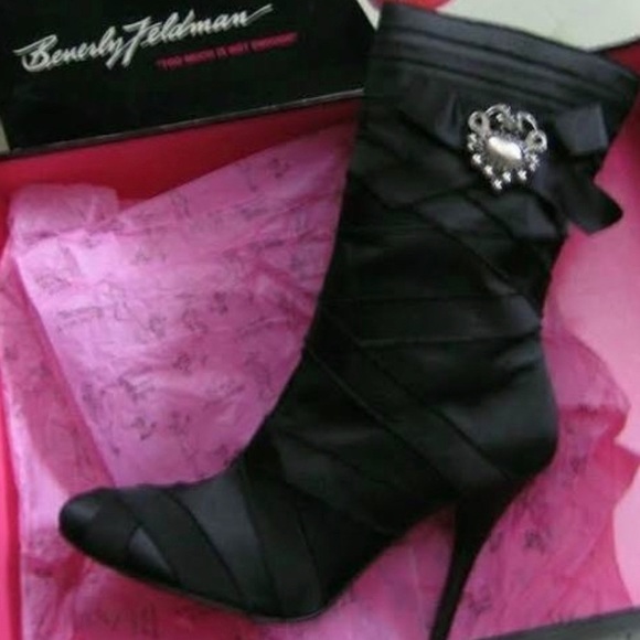 Satin Mid-calf Booties by Beverly Feldman - Picture 4 of 4